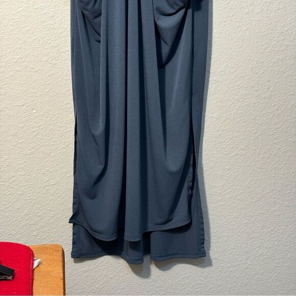 BCB Generation Blue Gray Halter Sundress Cocktail High Low Side Slits Women’s XS - Picture 6 of 9